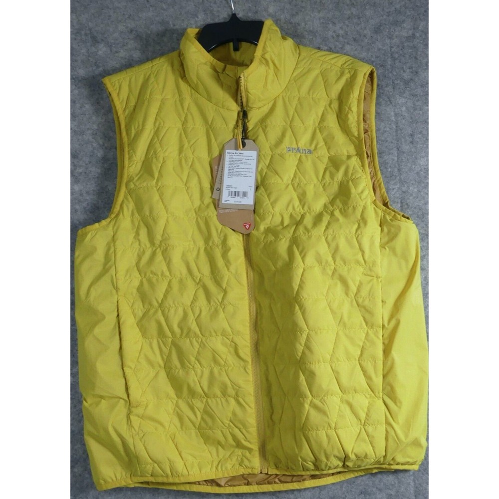 PrAna Mens Large Vest Alpine Air Full Zip Lichen $170 New!